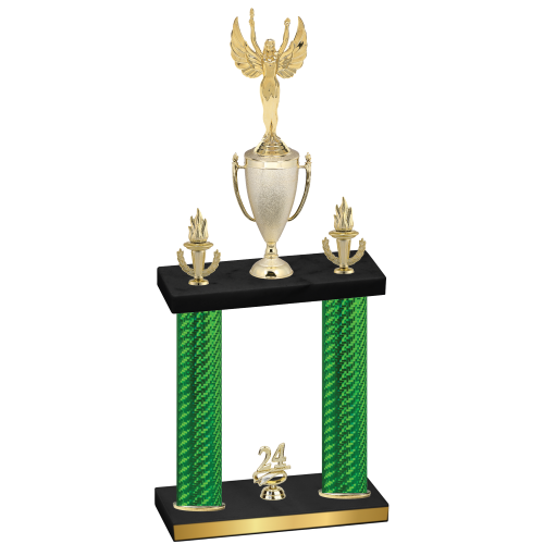 Double Green Carbon Fiber Year Victory Trophy