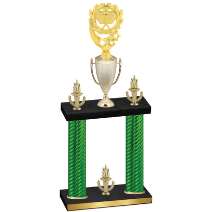 Double Green Carbon Fiber Victory Pickleball Trophy