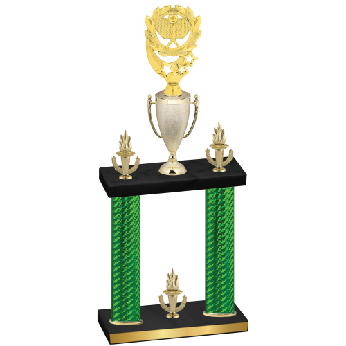 Double Green Carbon Fiber Victory Pickleball Trophy