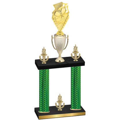 Double Green Carbon Fiber Victory Pickleball Trophy