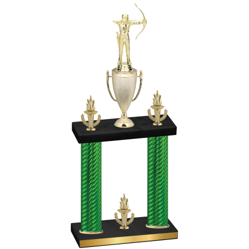 Double Green Carbon Fiber Victory Archery Trophy