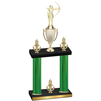 Double Green Carbon Fiber Victory Archery Trophy