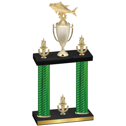Double Green Carbon Fiber Victory Fishing Trophy