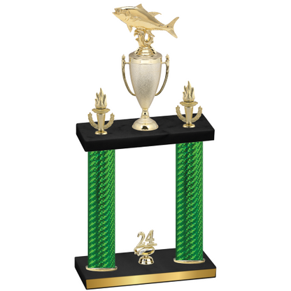 Double Green Carbon Fiber Year Fishing Trophy