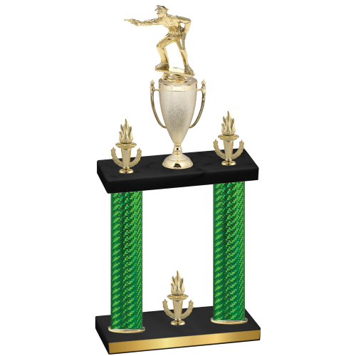 Double Green Carbon Fiber Victory Shooter Trophy