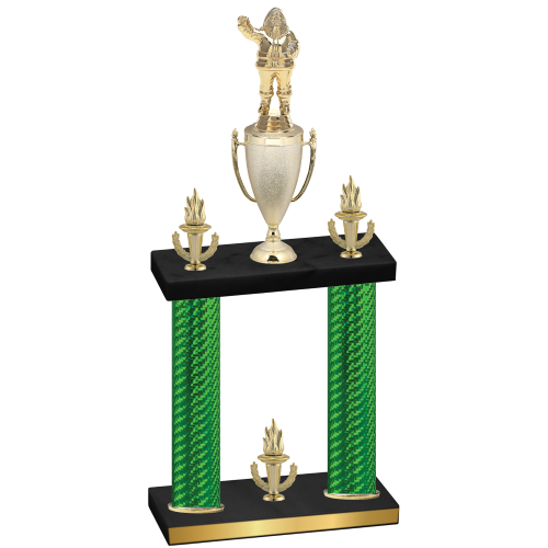 Double Green Carbon Fiber Victory Holiday Trophy