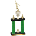 Double Green Carbon Fiber Victory Basketball Trophy