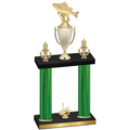 Double Green Carbon Fiber First Place Fishing Trophy