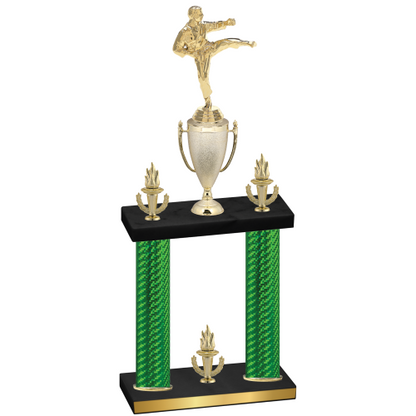 Double Green Carbon Fiber Victory Karate Trophy