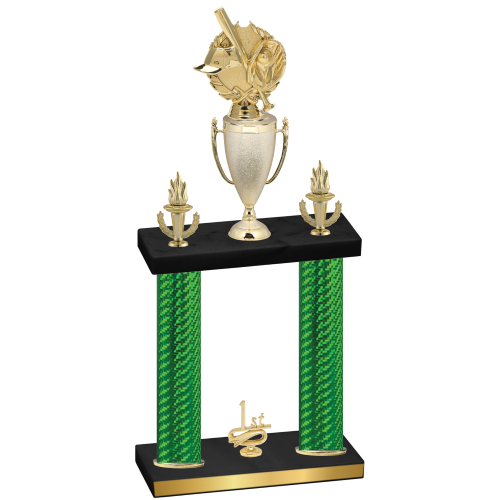 Double Green Carbon Fiber First Place Baseball Trophy