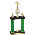 Double Green Carbon Fiber Second Place Academics Trophy