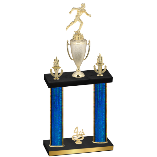 Double Blue Glacier Fourth Place Running Trophy