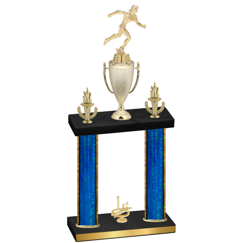 Double Blue Glacier First Place Running Trophy