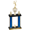 Double Blue Glacier Fourth Place Tennis Trophy