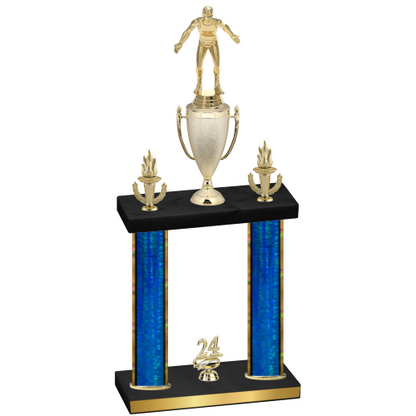 Double Blue Glacier Year Wrestling Trophy