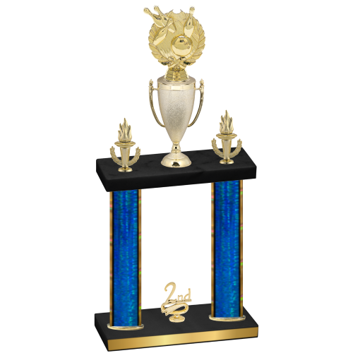 Double Blue Glacier Second Place Bowling Trophy