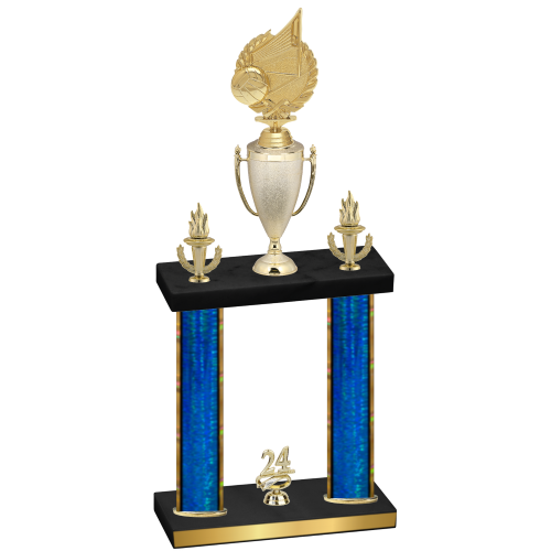 Double Blue Glacier Year Volleyball Trophy
