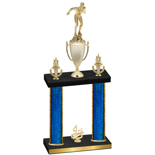 Double Blue Glacier Fourth Place Swimming Trophy