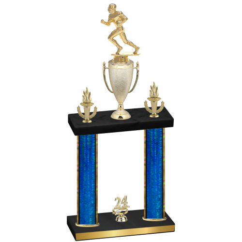 Double Blue Glacier Year Football Trophy