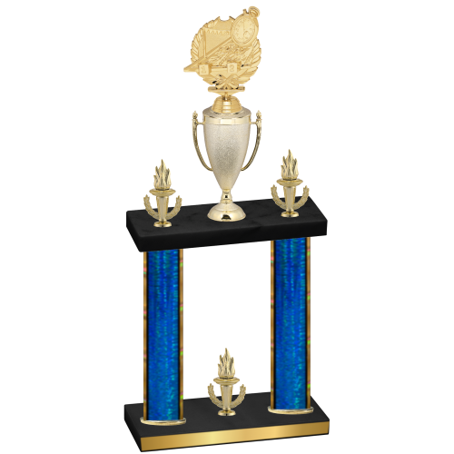 Double Blue Glacier Victory Swimming Trophy