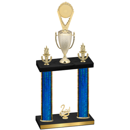 Double Blue Glacier Second Place Insert Trophy