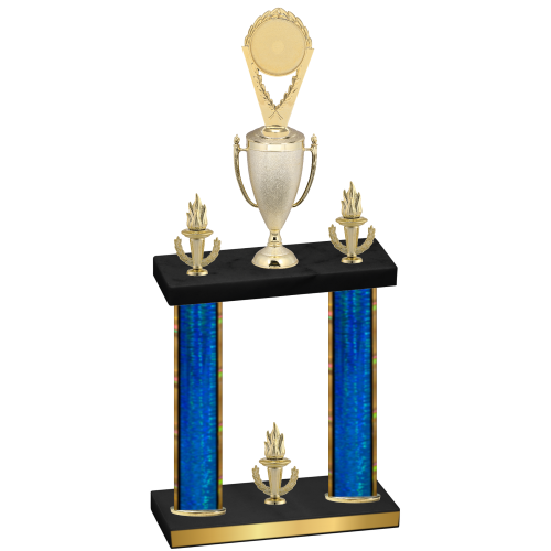 Double Blue Glacier Victory Insert Trophy