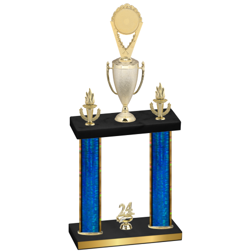 Double Blue Glacier Year Insert Trophy