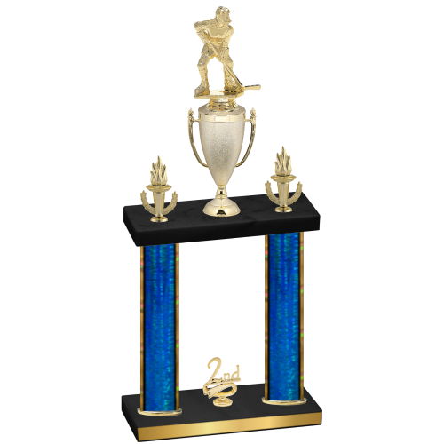 Double Blue Glacier Second Place Hockey Trophy