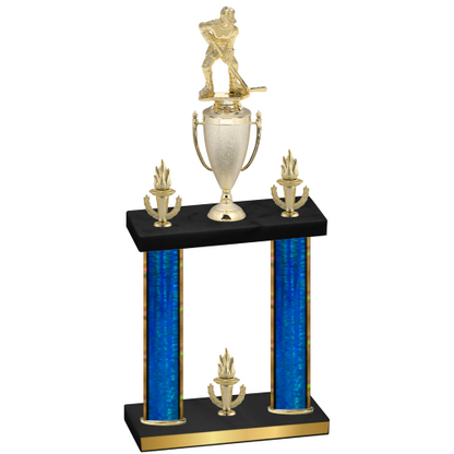 Double Blue Glacier Victory Hockey Trophy
