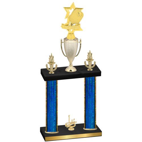 Double Blue Glacier First Place Pickleball Trophy
