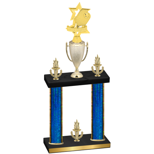 Double Blue Glacier Victory Pickleball Trophy