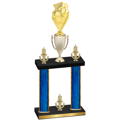 Double Blue Glacier Victory Pickleball Trophy