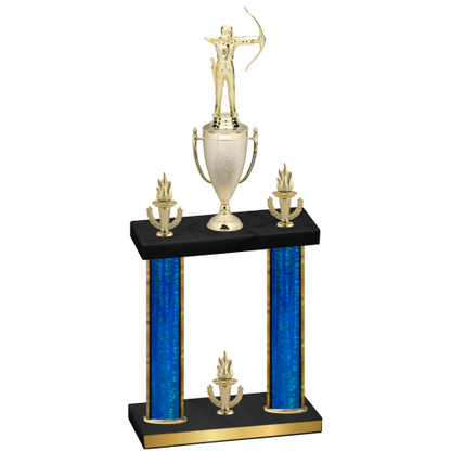 Double Blue Glacier Victory Archery Trophy