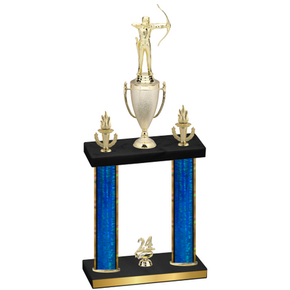 Double Blue Glacier Year Archery Trophy