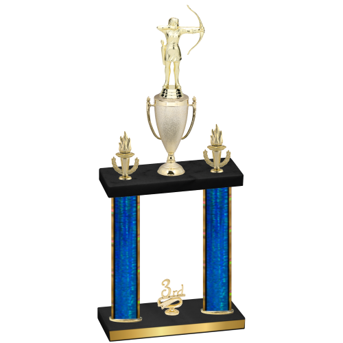 Double Blue Glacier Third Place Archery Trophy