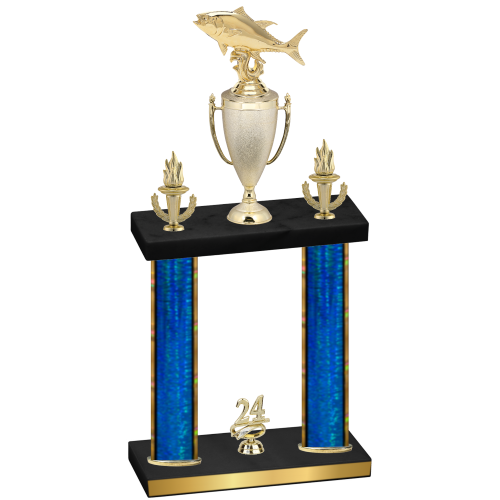 Double Blue Glacier Year Fishing Trophy