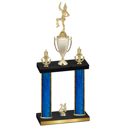 Double Blue Glacier Year Majorette Trophy