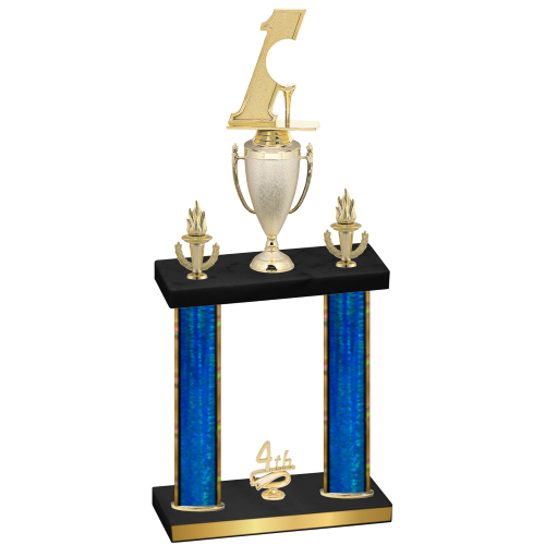 Double Blue Glacier Fourth Place Golf Trophy