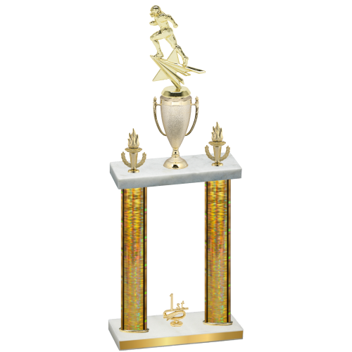 Double Gold Glacier First Place Football Trophy