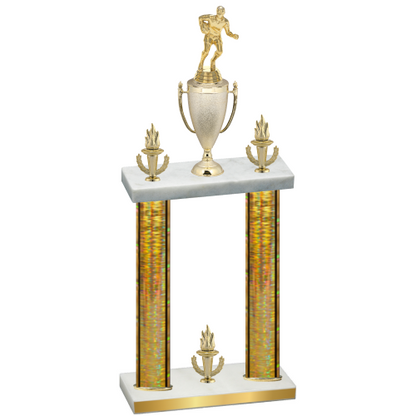 Double Gold Glacier Victory Rugby Trophy