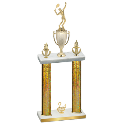 Double Gold Glacier Second Place Tennis Trophy