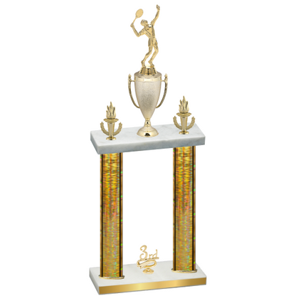 Double Gold Glacier Third Place Tennis Trophy