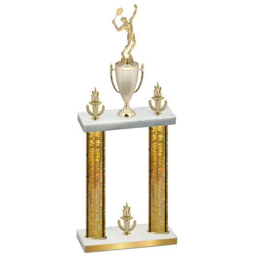 Double Gold Glacier Victory Tennis Trophy