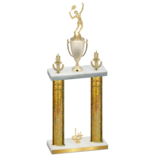Double Gold Glacier First Place Tennis Trophy