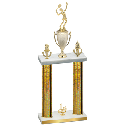 Double Gold Glacier First Place Tennis Trophy