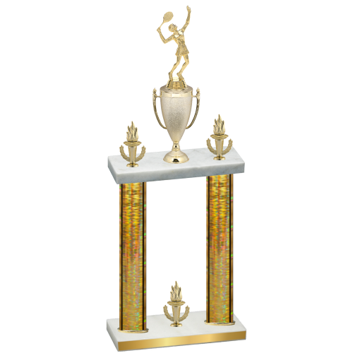 Double Gold Glacier Victory Tennis Trophy