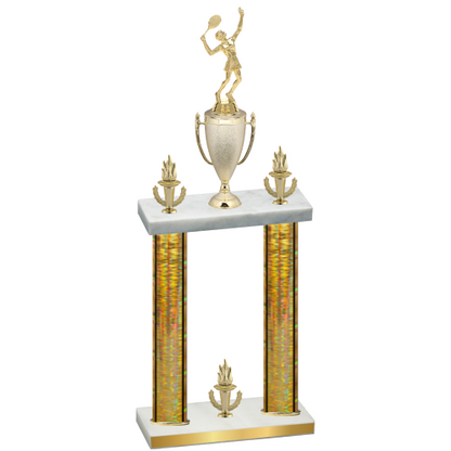 Double Gold Glacier Victory Tennis Trophy
