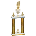Double Gold Glacier Victory Football Trophy