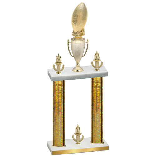 Double Gold Glacier Victory Football Trophy