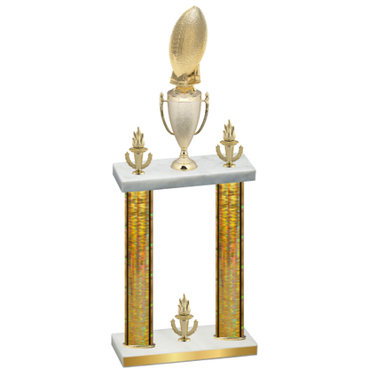 Double Gold Glacier Victory Football Trophy